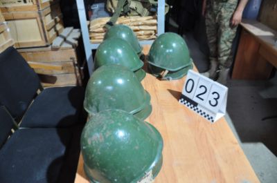 Шлем стальной в кол-ве. 158 шт. находящегося в РГУ «Воинская часть 6656 НГ РК» г.Актау, 22 мкр.